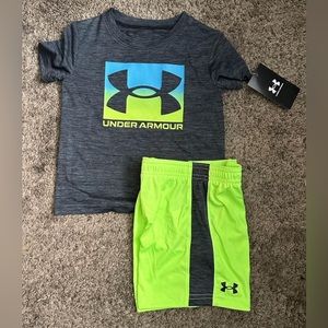 Kids Under Armour 2T Shorts and Matching Shirt Set
